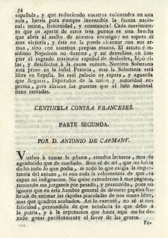 Centinela contra franceses. Parte segunda