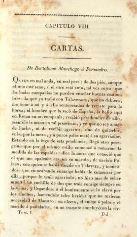 Capítulo VIII. Cartas