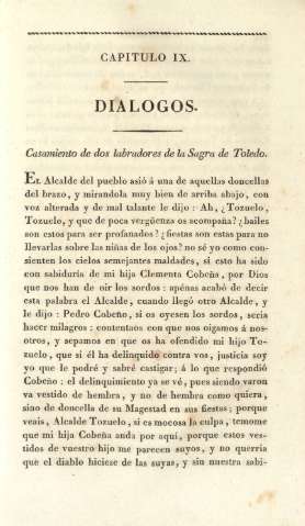 Capítulo IX. Dialogos