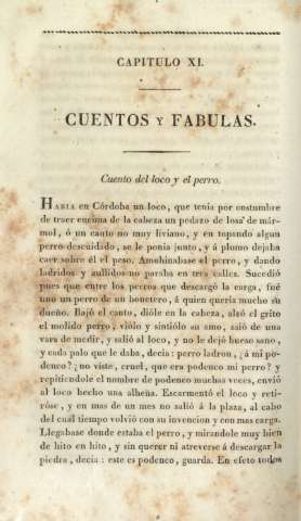 Capítulo XI. Cuentos y fabulas