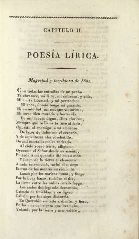 Capítulo II. Poesía lírica