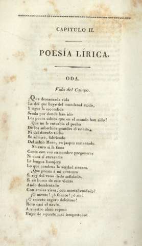 Capítulo II. Poesía lírica