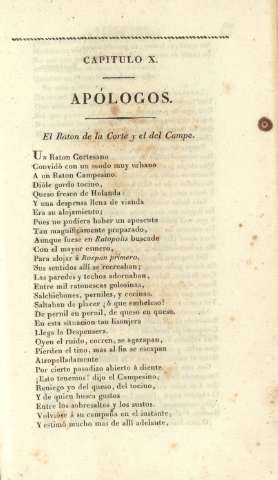 Capítulo X. Apólogos