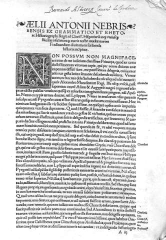 Aelii Antonii Nebris. sensis ex grammatico... divinatio...