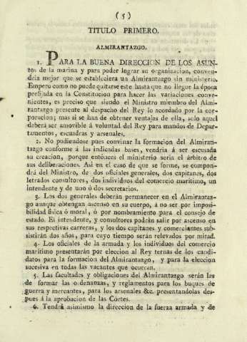 Titulo primero. Almirantazgo