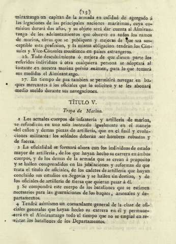 Título V. Tropa de marina