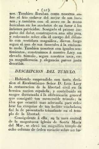 Descripción del túmulo