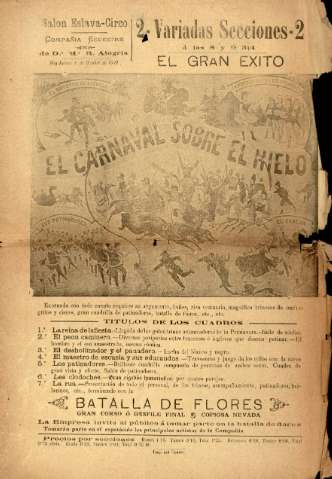 [Funciones para] hoy jueves 1 de octubre de 1903