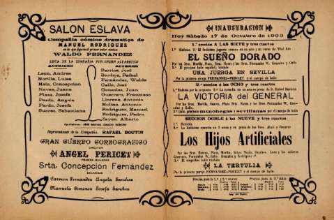 [Funciones para] hoy sábado 17 de octubre de 1903
