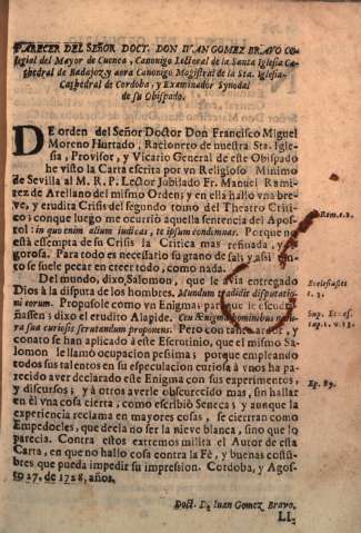 Parecer del Señor Doct. Ivan Gomez Bravo