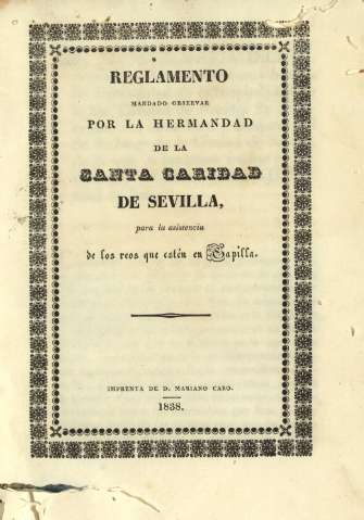 Reglamento mandado observar por la Hermandad de la Santa Caridad de Sevilla