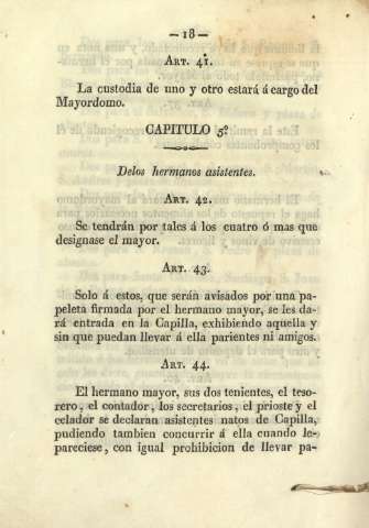 Capítulo 5º. Delos hermanos asistentes