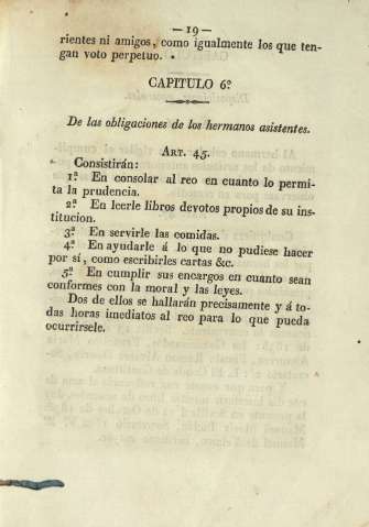 Capítulo 6. De las obligaciones de los hermanos asistentes