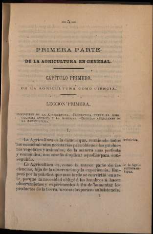 Primera Parte. De la Agricultura en general   