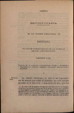 Seccion Cuarta.  De las plantas forrageras