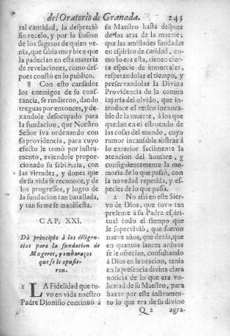 Cap. XXI. Dà principio à las diligencias para la fundacion de mugeres...