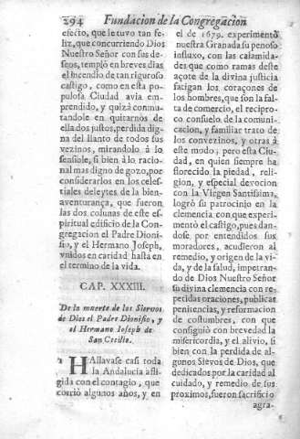 Cap. XXXIII. De la muerte de los siervos de Dios el padre Dionisio, y el Hermano Ioseph de San Cecilio