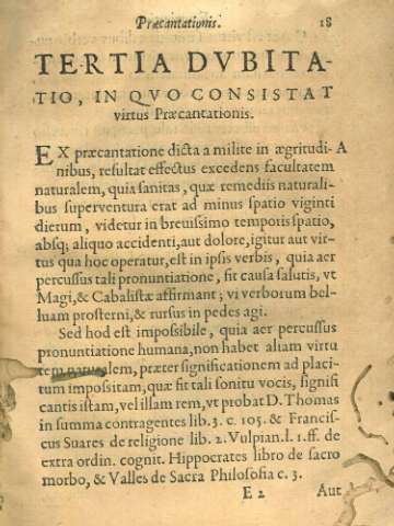 Tertia dvbitatio, in qvo consistat virtus Pracantionis
