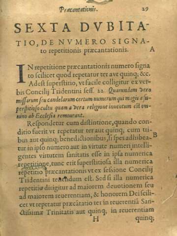 Sexta dvbitatio, de nvmero signato repetitionis praecantationis
