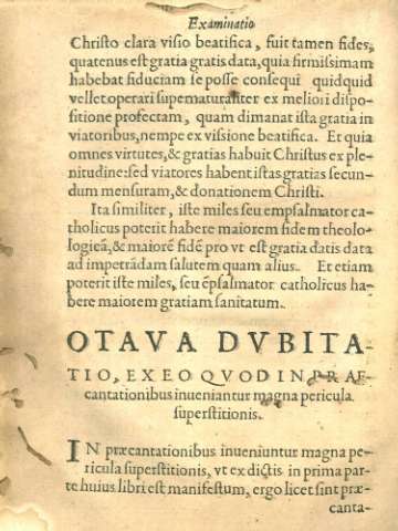 Octava dvbitatio, exeo qvodin praecantationibus...