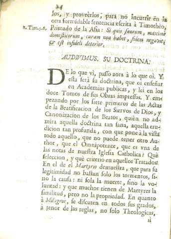 Audivimus, su doctrina