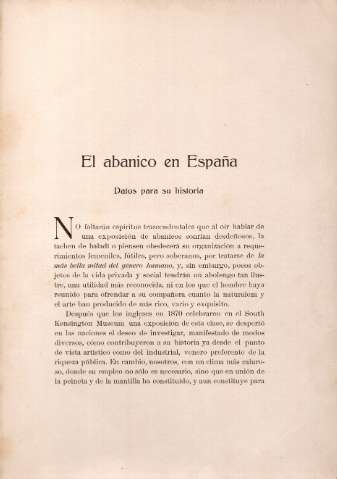 El abanico en España. Datos para su historia