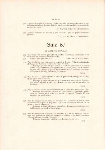Sala 6ª. El abanico popular