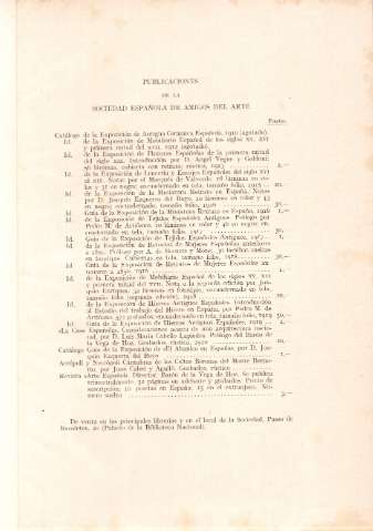 Publicaciones de la Sociedad Española de amigos del Arte