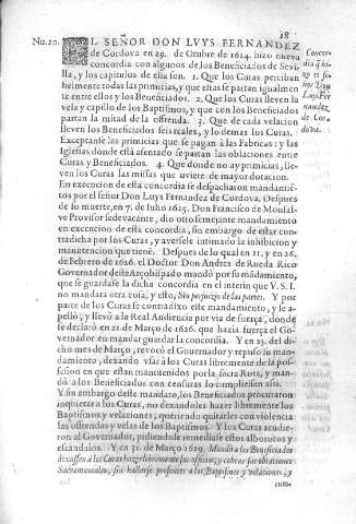 El señor Don Lvys Fernandez de Cordova en 29 de Octubre de 1624...