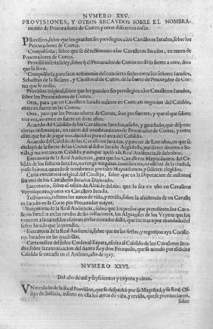 Nvmero XXV. Provisiones, y otros recavdos sobre el nombramiento de Procuradores de Cortes, y otras diferentes cosas