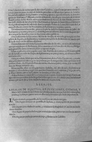 Legajos de Pleytos, de peticiones, cuentas y libros del Cabildo de los señores Iurados...