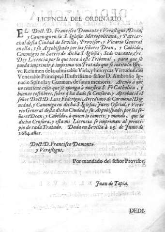 Licencia del ordinario
