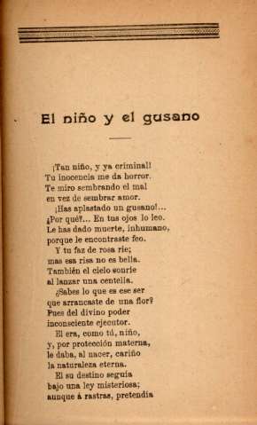 El niño y el gusano