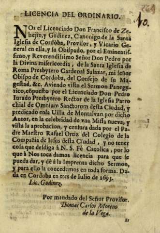 Licencia del Ordinario