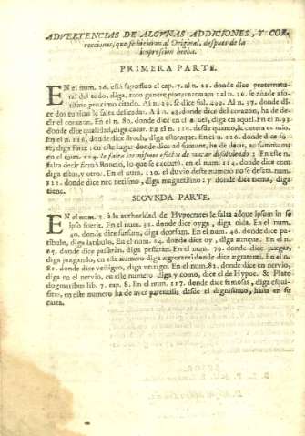 Advertencias de algvnas addiciones, y correcciones...
