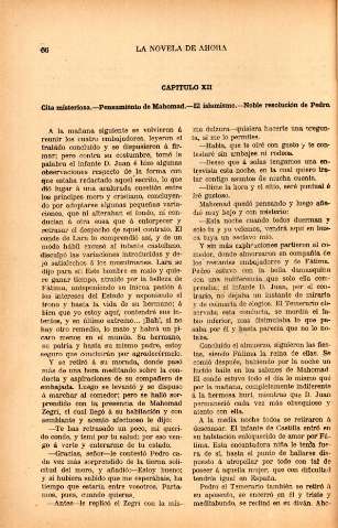 Capitulo XII. Cita misteriosa. Pensamiento de Mahomad. El islamismo. Noble resolución de Pedro