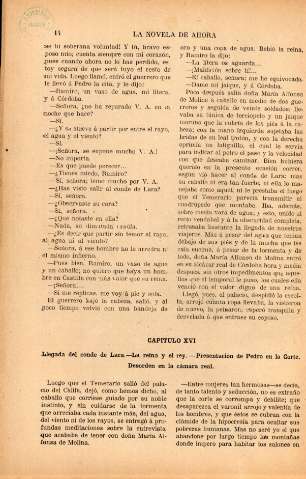 Capitulo XVI. Lllegad del conde de Lara. La reina y el rey ...
