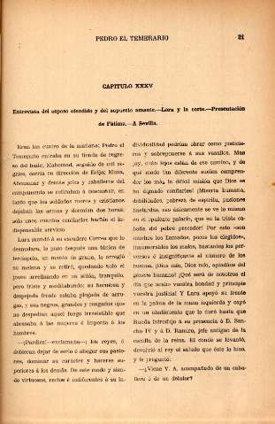 Capitulo XXXV. Entrevista del esposo ofendido y del supuesto amante. Lara y la corte ...