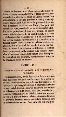 Capítulo IV. Consideracion del mundo mayor, y de sus partes mas principales