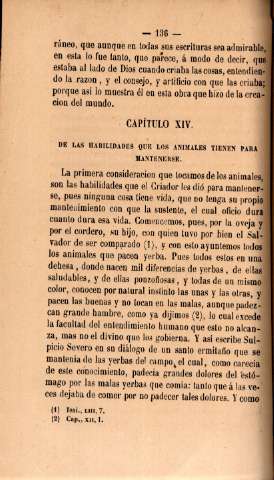 Capítulo XIV. De las habilidades que los animales tiene para mantenerse