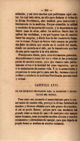 Capítulo XXVI. De los miembros necesarios para la digestion y purificacion del manjar