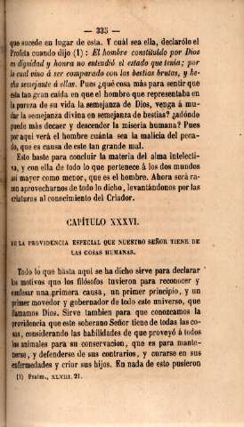 Capítulo XXXVI. De la providencia especial que nuestro señor tiene de las cosas humanas