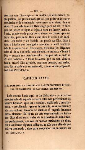 Capítulo XXXVII. De la inmensidad y grandeza de las perfecciones divinas por el testimonio de las santas escrituras