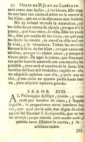 Error XVIII