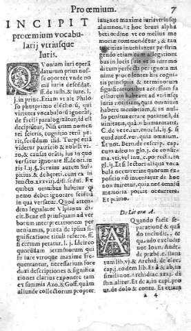 [Vocabularii utrisque Iuris, Proemium y A] a 4
