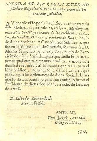 Licencia de la Regia Sociedad