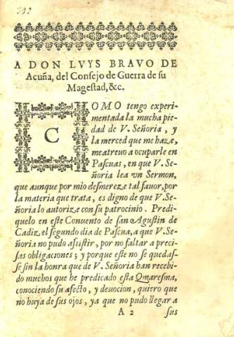 A Don Lvys Bravo de Acuña...