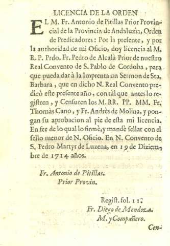 Licencia de la Orden