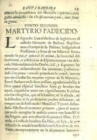 Punto Segundo. Martyrio Padecido