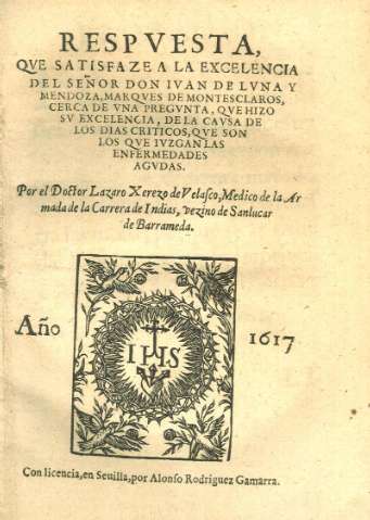 Respvesta, qve satisfaze a la excelencia del señor Don Ivan de Lvna y Mendoza...